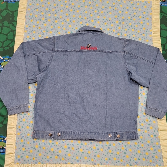 🌿🏈 OSU Ohio State Buckeyes 🔥 Womens Denim Jean Jacket 🏟 Medium LasOLas 🫡 - Picture 3 of 10